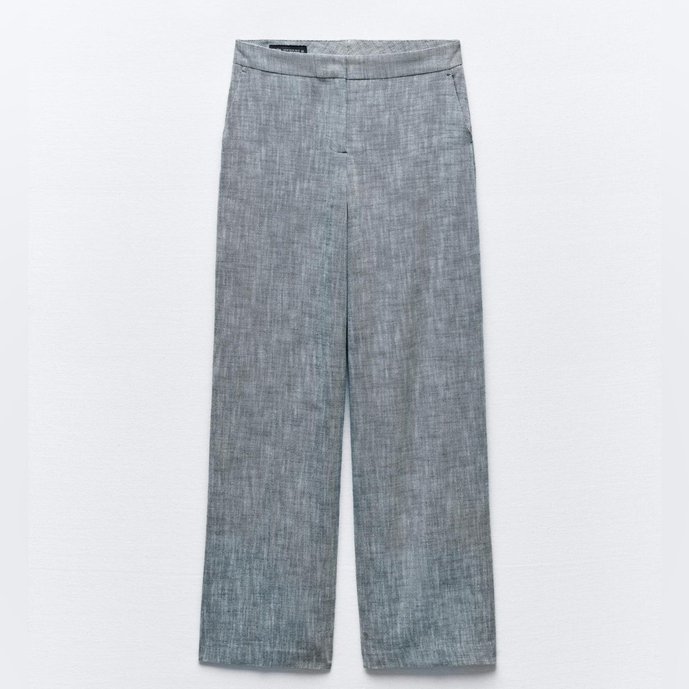 Zara Straight Leg Twill Pants